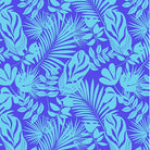 Birds and Blooms Fern Light Blue on Purple wrapping paper
