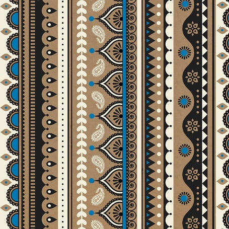 Uniqueco Printed FSCR Folklore Sari Stripe
