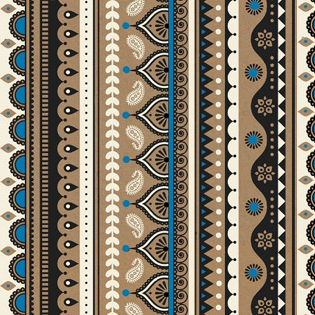 Uniqueco Printed FSCR Folklore Sari Stripe