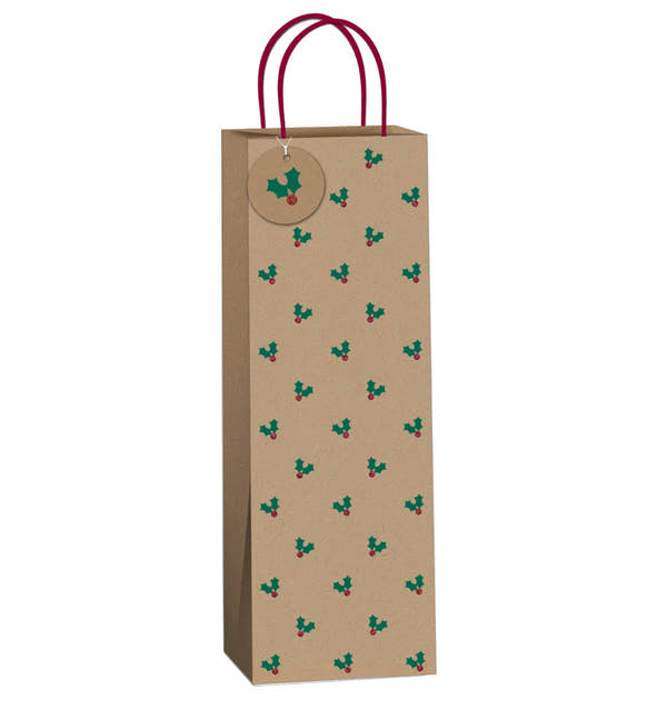 Uniqueco FSCM* Bioglitter Bag Festive Eco Holly Bottle (Unit of 6)