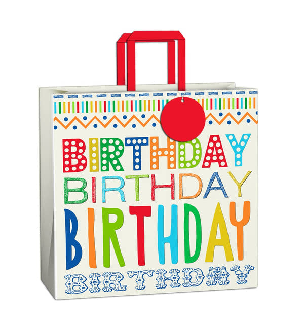 Uniqueco FSCM* Happy Days Birthday Bag Ex Large (Unit of 6)