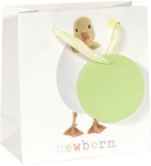 Printed Bag Duckling on White Small Bag (pack of 6)