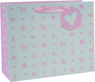 Printed Baby Bag Landscape Medium Baby Pink (pack of 6)
