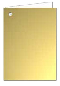 Plain Foil Book Style Gift Tag - Gold