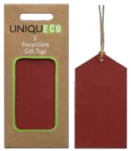 Uniqueco FSCM* Gift Tag Kraft pack of 5 Red