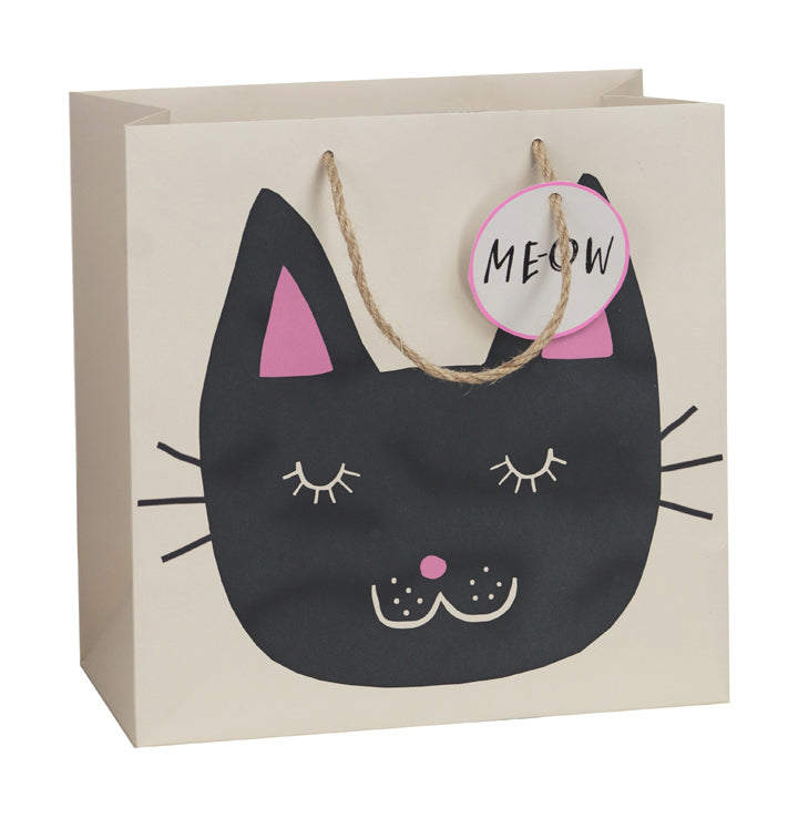 Uniqueco FSCM* Printed Gift Bag Happy Earth Cat - Large (Unit of 6)