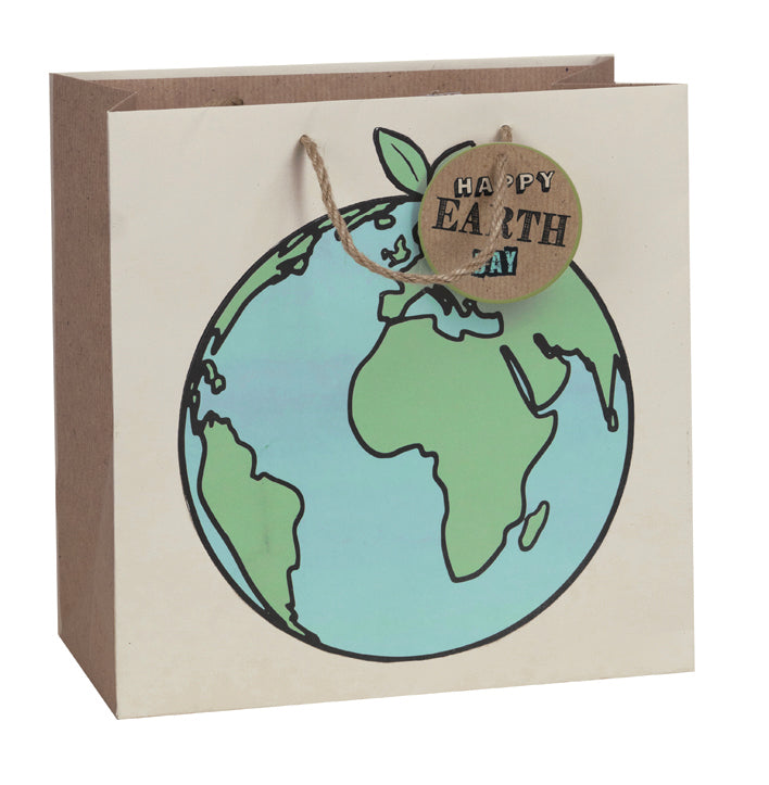 Uniqueco FSCM* Printed Gift Bag Happy Earth Planet - Large (Unit of 6)