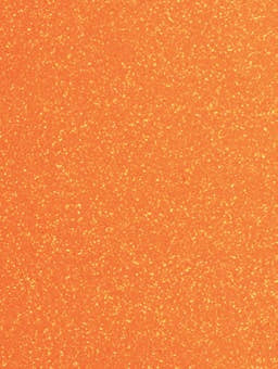 Neon Orange Glitter Gift Tag