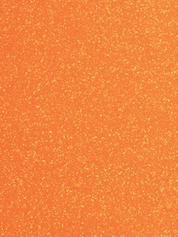 Neon Orange Glitter Gift Tag