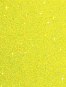 Neon Yellow Glitter Gift Tag