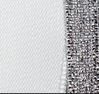 Silver & White Duo Ribbon