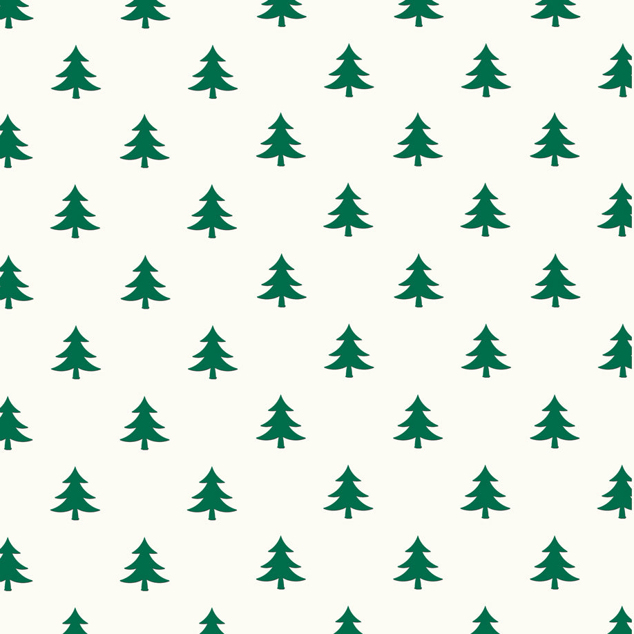 Uniqueco Printed FSCM Winter's Lodge Mini Green Tree on White