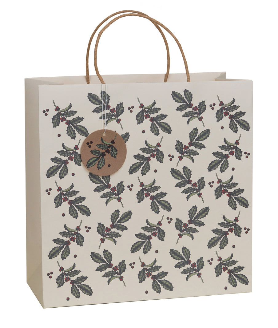 Uniqueco FSCM* Printed Gift Bag Wild Winter Holly Extra Large (Unit of 6)